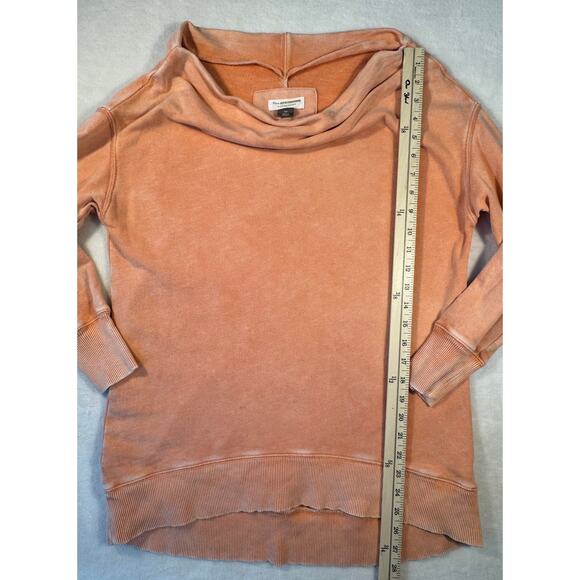 Pilcro Anthropologie Orange Coral Top Cowl Neck Slouchy Long Sweatshirt S M - Picture 9 of 9